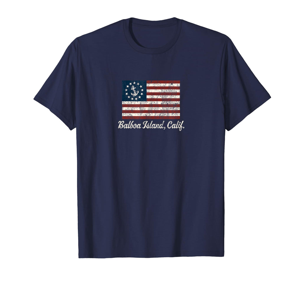 Balboa Island Ca Sailing Us Anchor Boat T-Shirt - Custom Art Print Unisex - T-Shirt, Sweatshirt, Hoodie