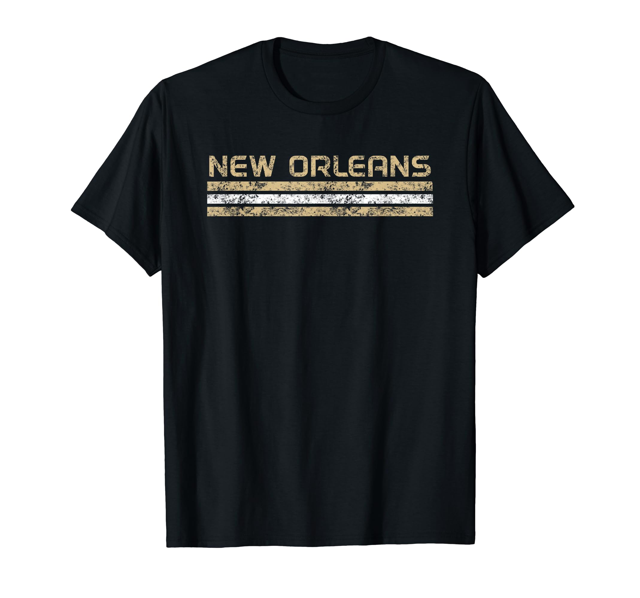New Orleans Louisiana Weathered Stripe T-Shirt - Trendy Graphic for Adults - T-Shirt, Sweatshirt, Hoodie