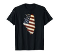Illinois Usa Flag States Pride T-Shirt - Custom Art Print for Adults - T-Shirt, Sweatshirt, Hoodie