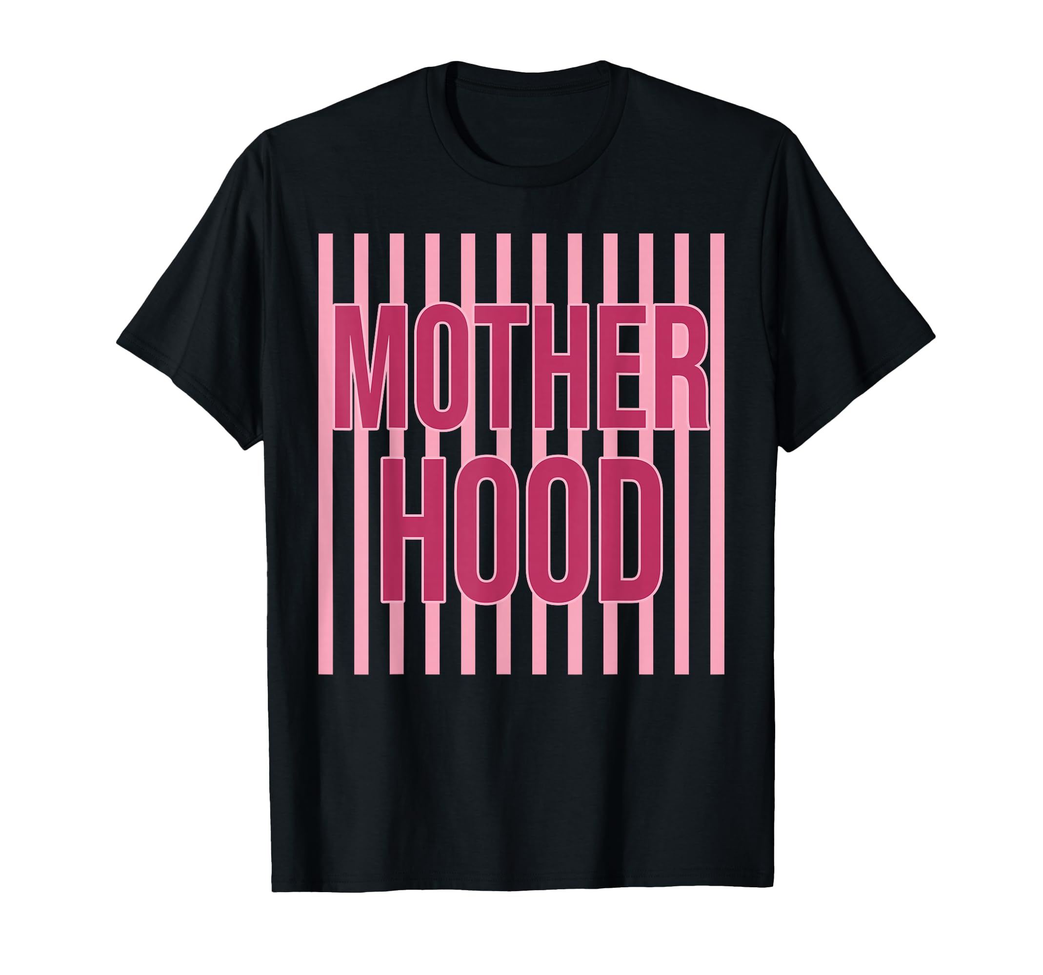 Motherhood Red Striped Typography T-Shirt - Trendy Graphic Unisex - T-Shirt, Sweatshirt, Hoodie
