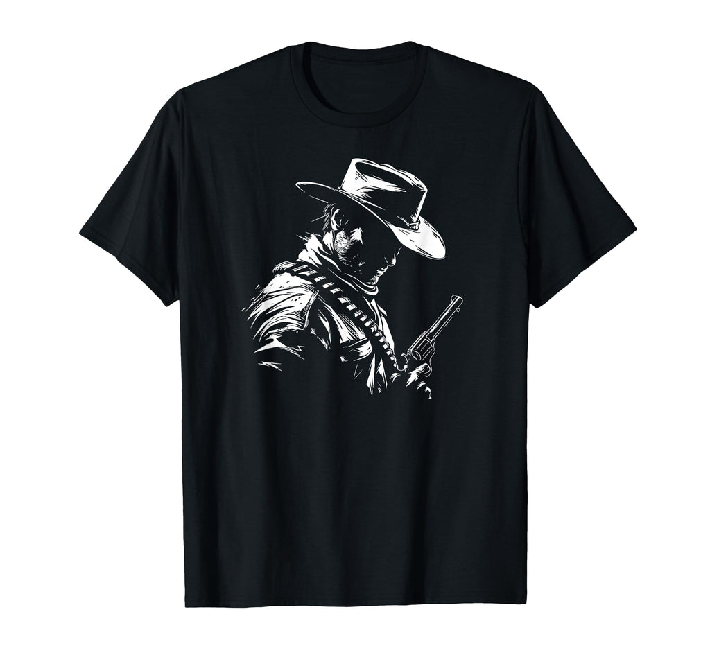 Cowboy Old Western West Gun Revolver T-Shirt - Unique Graphic for Adults - T-Shirt, Sweatshirt, Hoodie