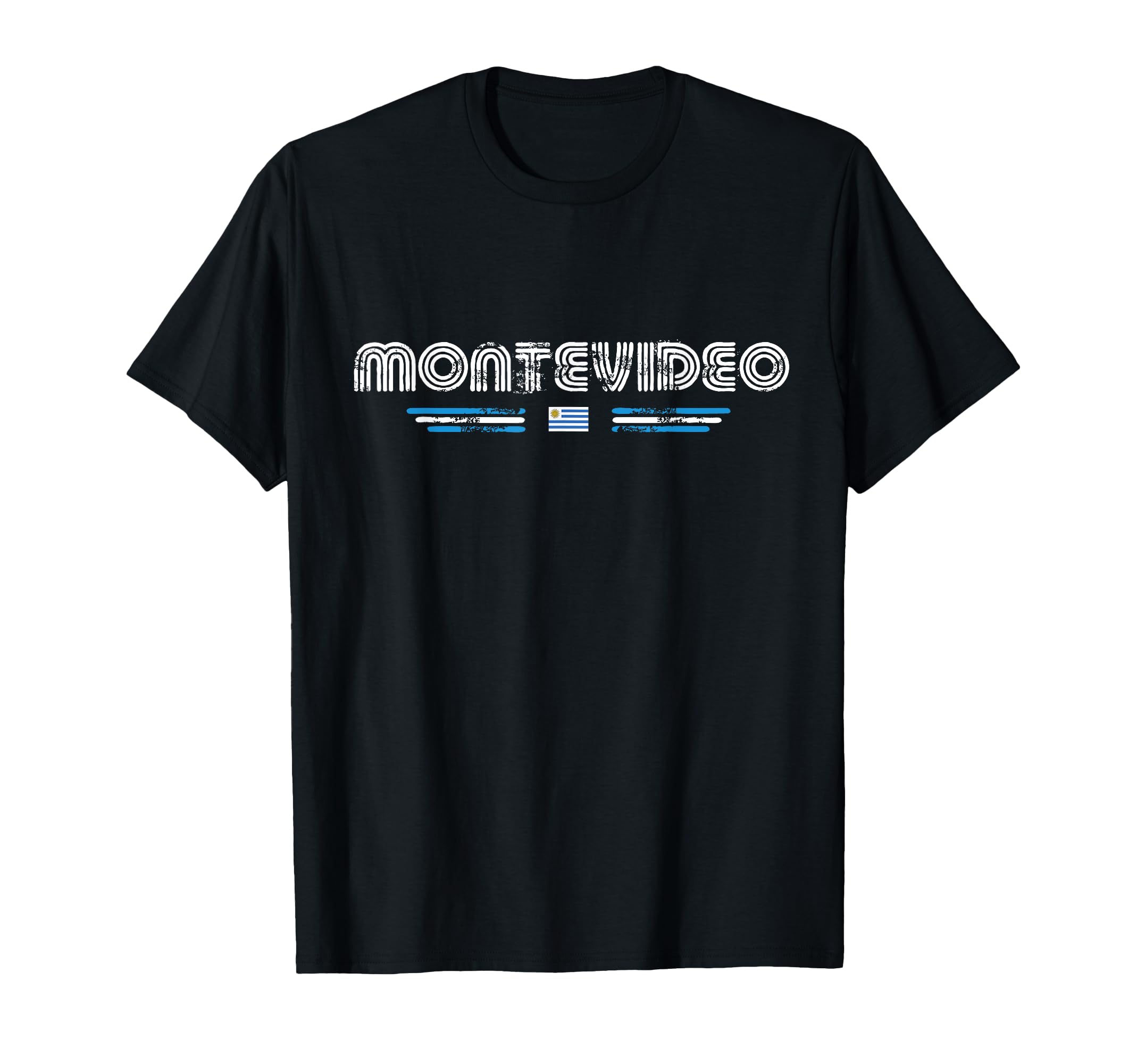 Montevideo Uruguay 70S 80S Type T-Shirt - Novelty Apparel Unisex - T-Shirt, Sweatshirt, Hoodie