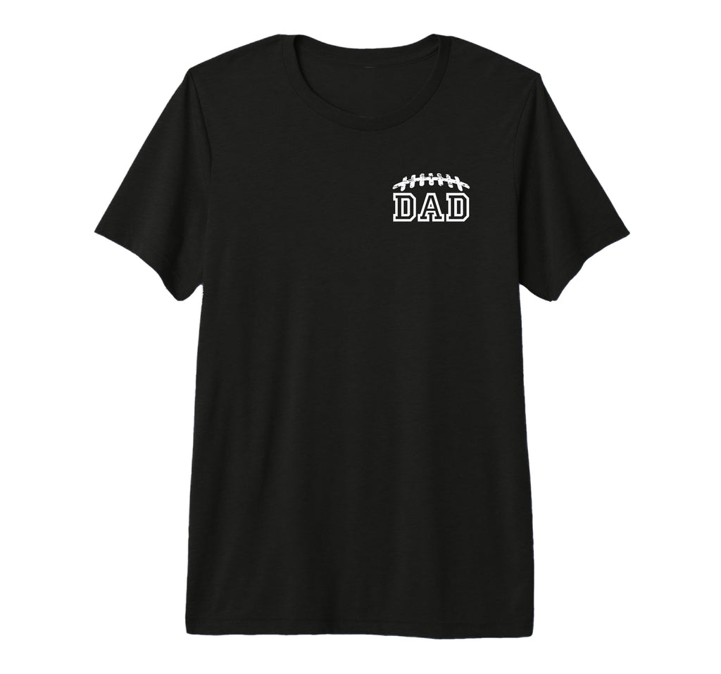 Minimal Football Dad Chest Logo Game T-Shirt - Unique Graphic for Adults - T-Shirt, Sweatshirt, Hoodie