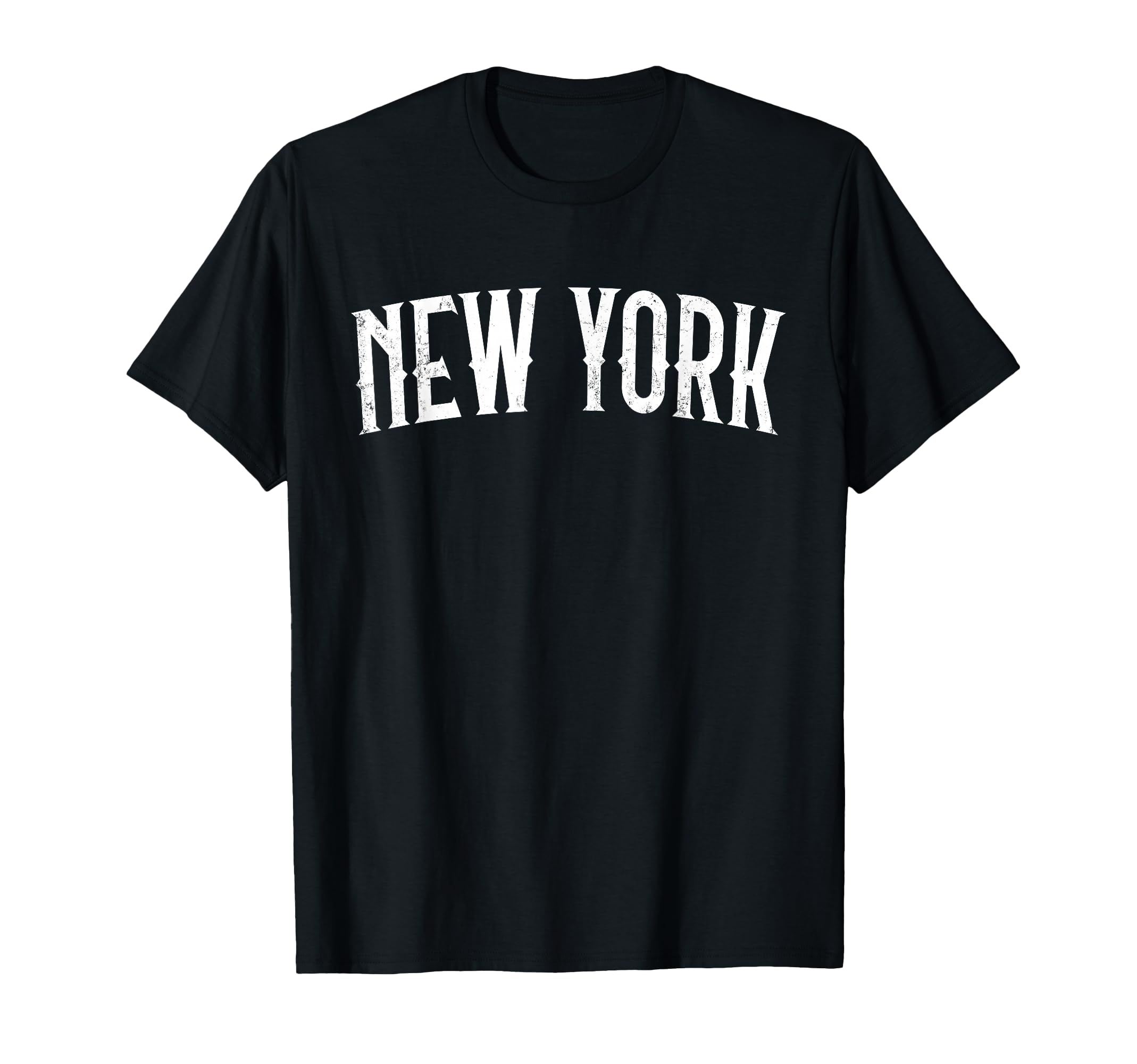 New York City Ny White Distressed Text T-Shirt - Minimalist Print Unisex - T-Shirt, Sweatshirt, Hoodie