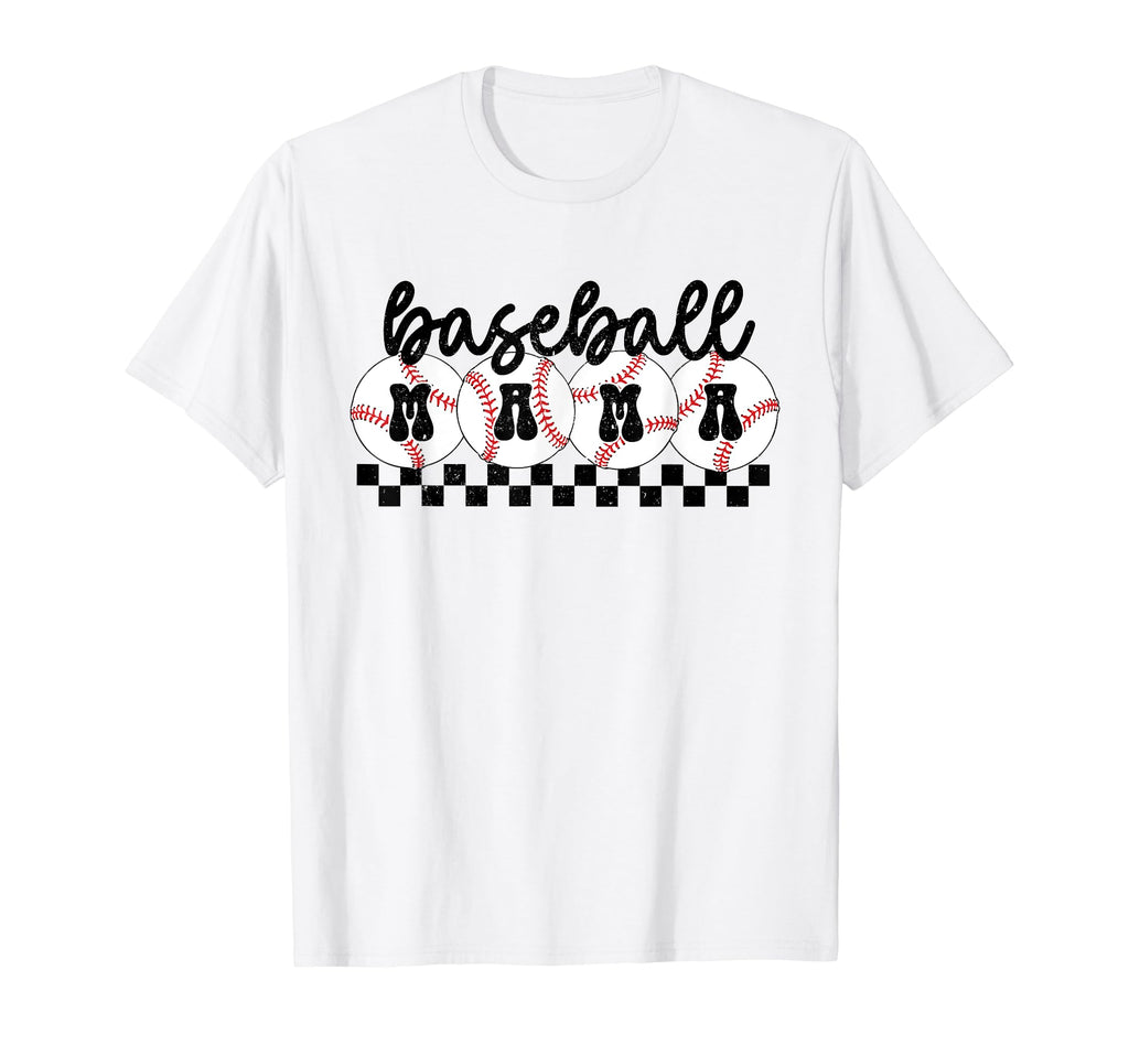 Baseball Mama Groovy Baseball Mom T-Shirt - Fun Novelty Design for Adults - T-Shirt, Sweatshirt, Hoodie