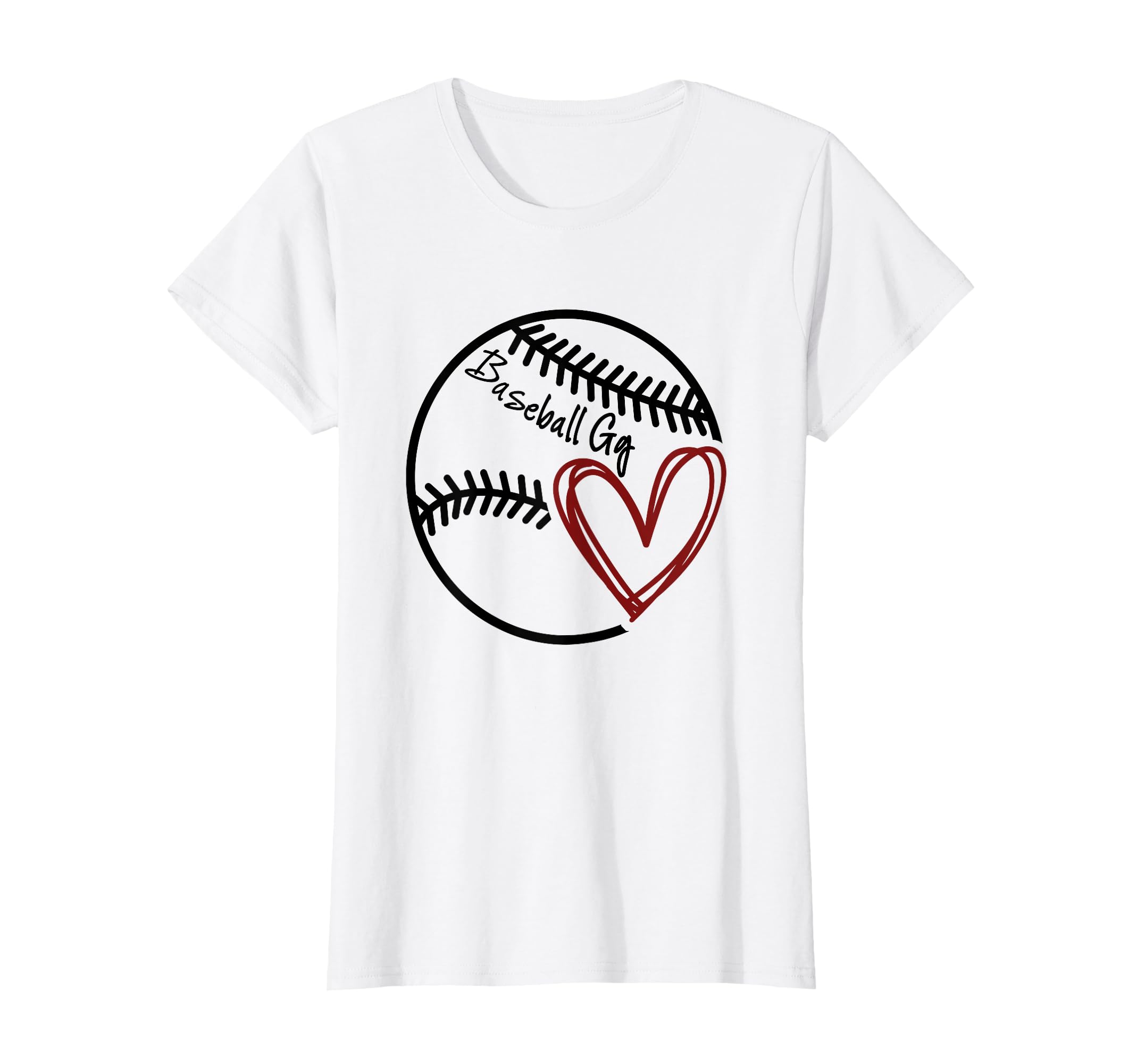 Baseball Gg Heart Grandma T-Shirt - Fun Novelty Design Men Women - T-Shirt, Sweatshirt, Hoodie