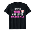 Just Nurse Who Loves Baseball Nurse And T-Shirt - Minimalist Print Unisex - T-Shirt, Sweatshirt, Hoodie
