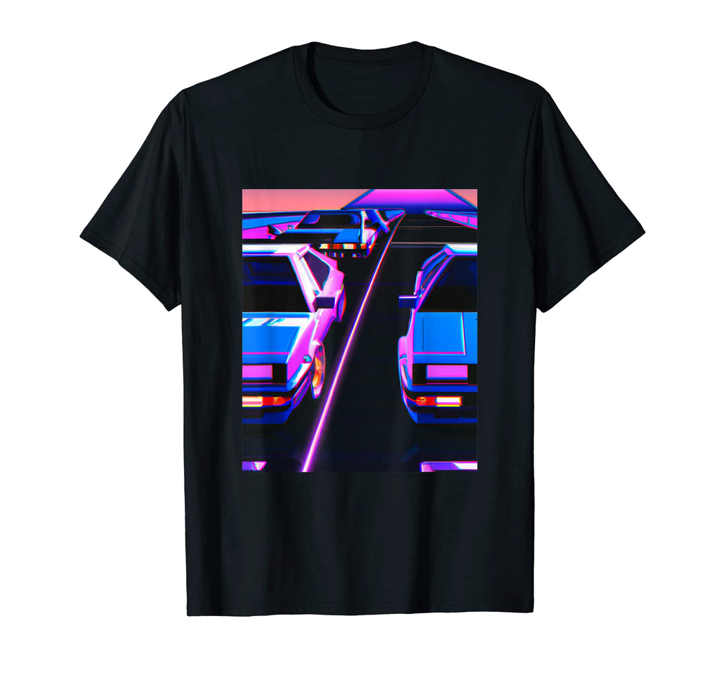 Vaporwave Car Synthwave City Vaporwave T-Shirt - Unique Graphic for Adults - T-Shirt, Sweatshirt, Hoodie
