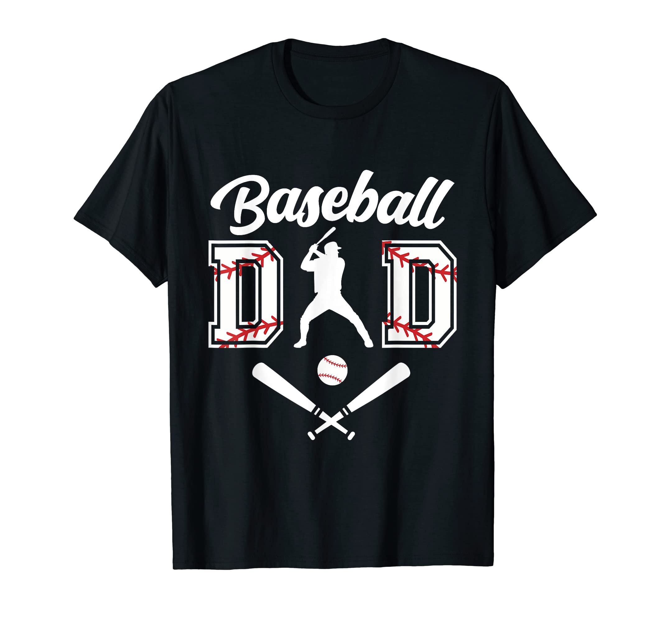 Mens Baseball Dad Fathers Day T-Shirt - Custom Art Print Men Women - T-Shirt, Sweatshirt, Hoodie