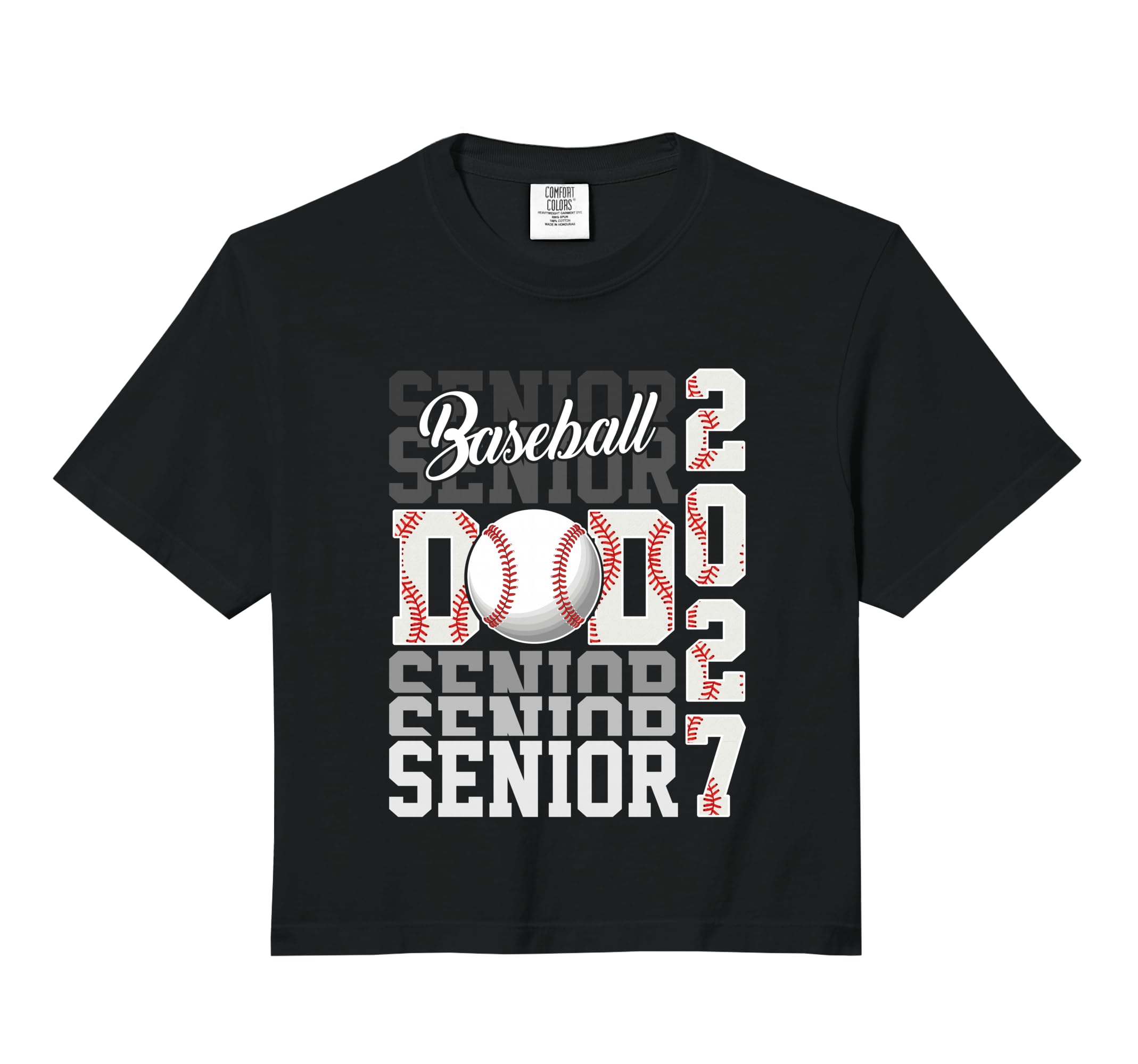Senior 2027 Baseball Dad Proud Family Hoodie - Graphic Print for Adults - T-Shirt, Sweatshirt, Hoodie