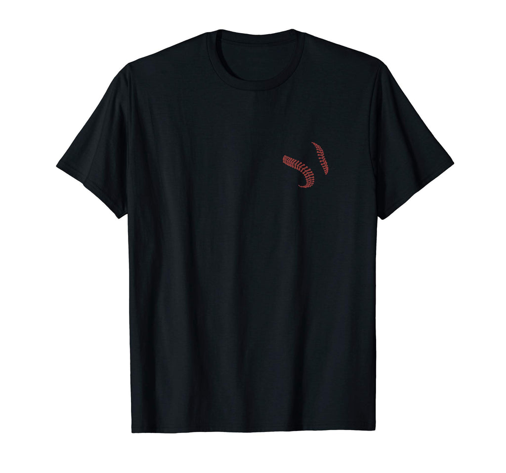 Baseball Stitches Left Chest Pocket T-Shirt - Trendy Graphic for Adults - T-Shirt, Sweatshirt, Hoodie