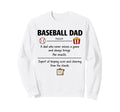 Baseball Dad Definition Gifts Sweatshirt - Aesthetic Graphic for Adults - T-Shirt, Sweatshirt, Hoodie