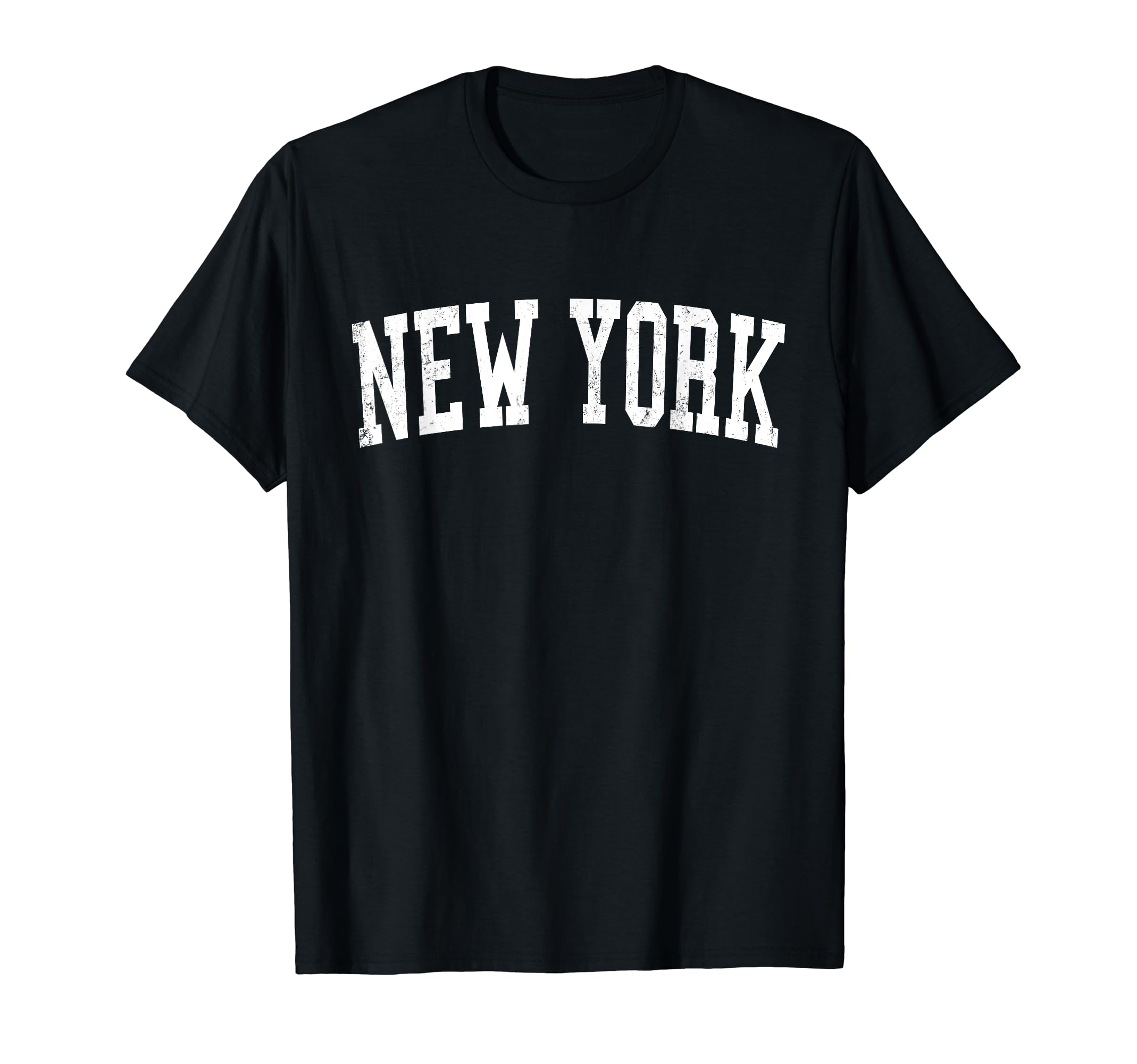 New York Ny Distressed White Varsity T-Shirt - Aesthetic Graphic Unisex - T-Shirt, Sweatshirt, Hoodie