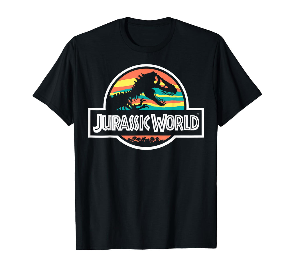 Jurassic World Skeleton Logo Sunset T-Shirt - Fun Novelty Design Men Women - T-Shirt, Sweatshirt, Hoodie