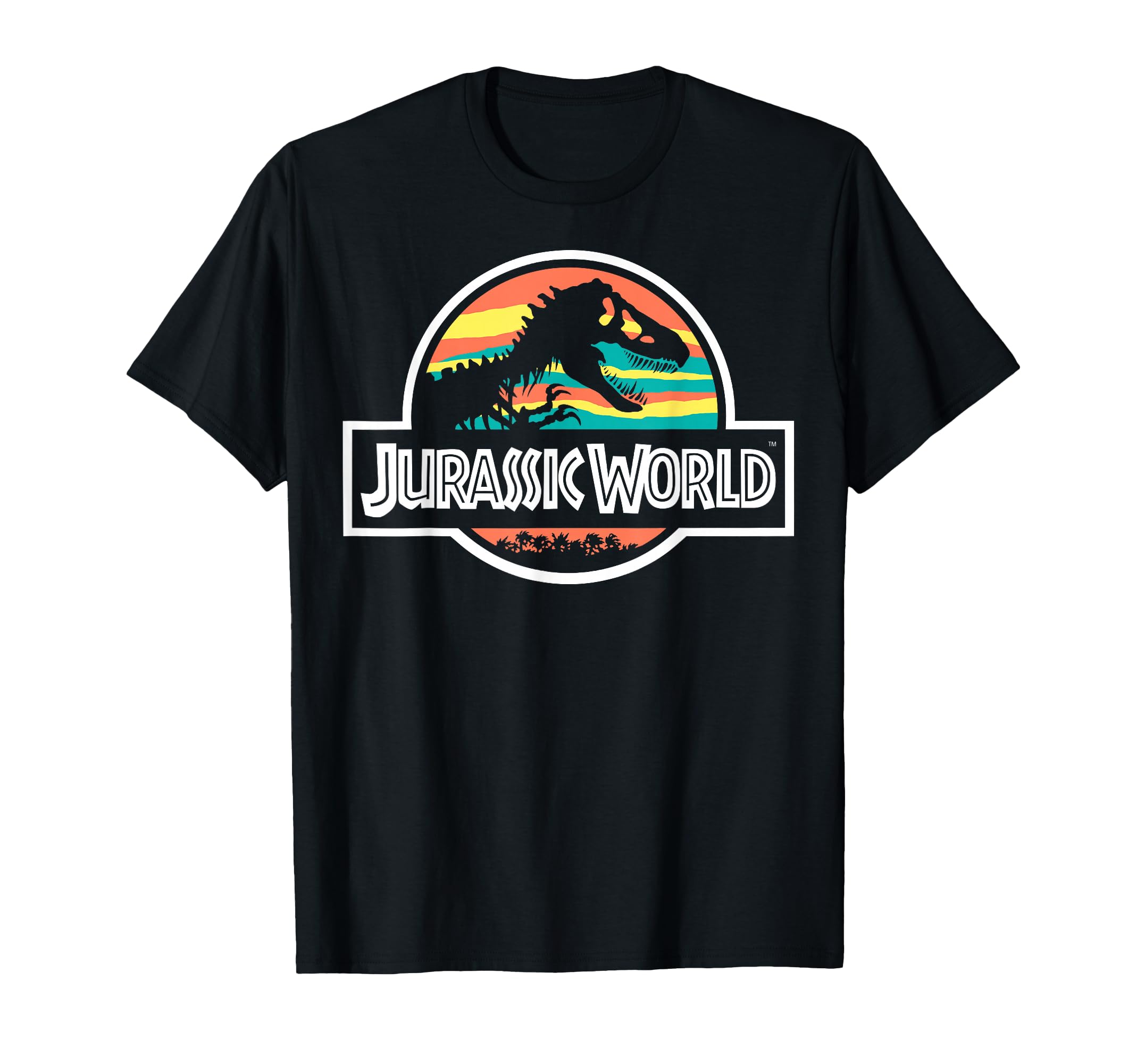 Jurassic World Skeleton Logo Sunset T-Shirt - Fun Novelty Design Men Women - T-Shirt, Sweatshirt, Hoodie