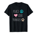 Peace Love Yorkies Terrier Dog Puppy Pet T-Shirt - Streetwear Style Unisex - T-Shirt, Sweatshirt, Hoodie