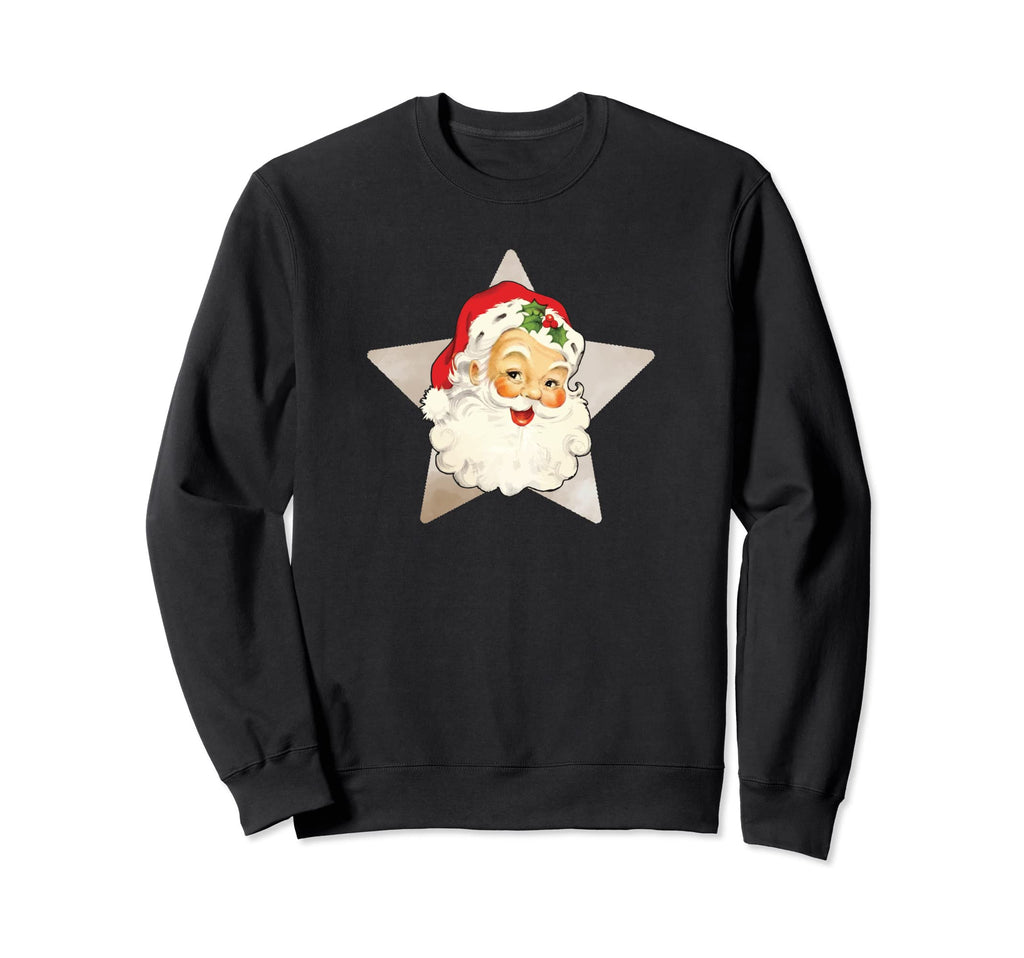 Santa Star Boho Old Time Sweatshirt - Aesthetic Graphic Men Women - T-Shirt, Sweatshirt, Hoodie