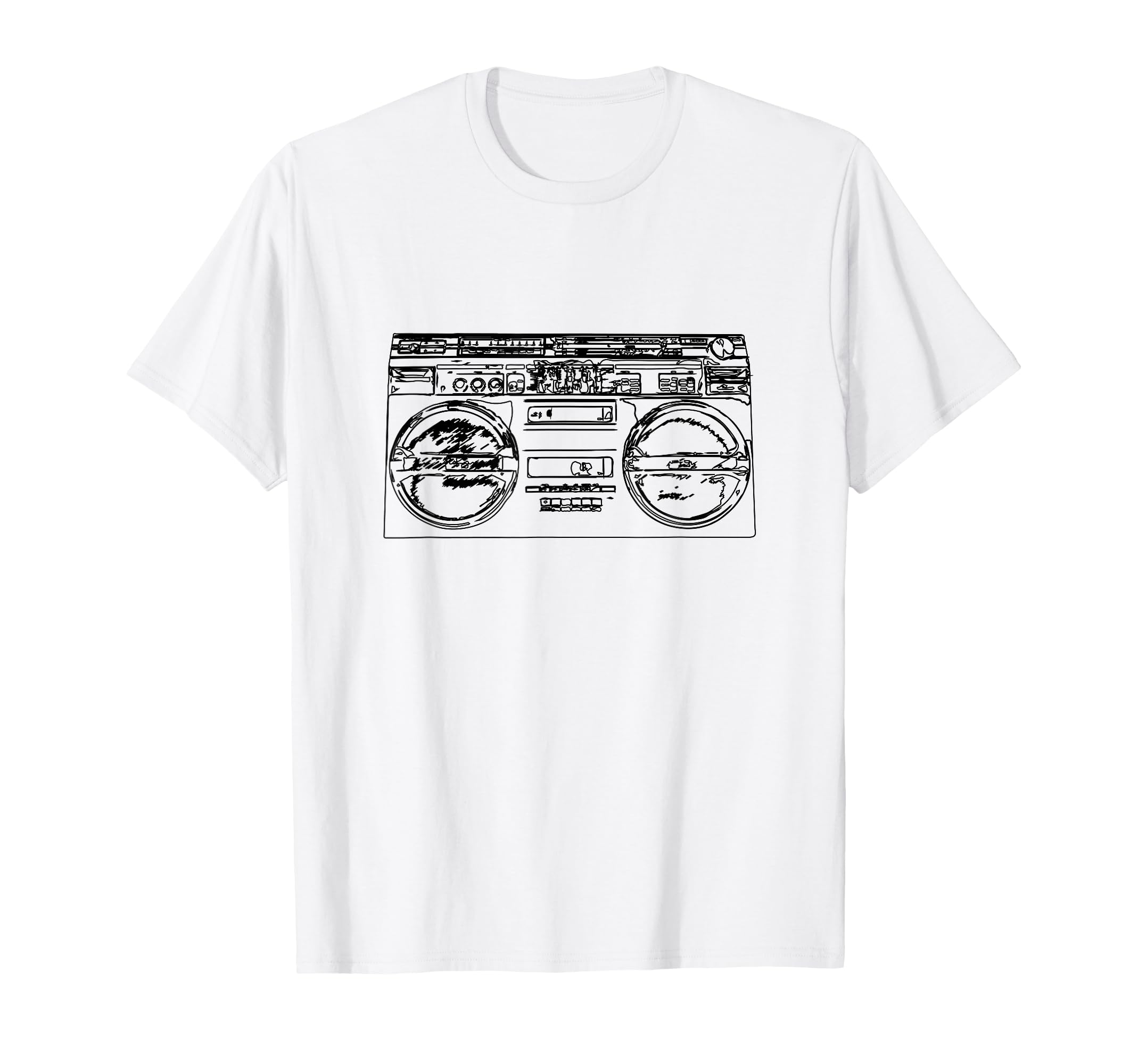 Old School Rap Boombox 80S Hip Hop T-Shirt - Custom Art Print Men Women - T-Shirt, Sweatshirt, Hoodie