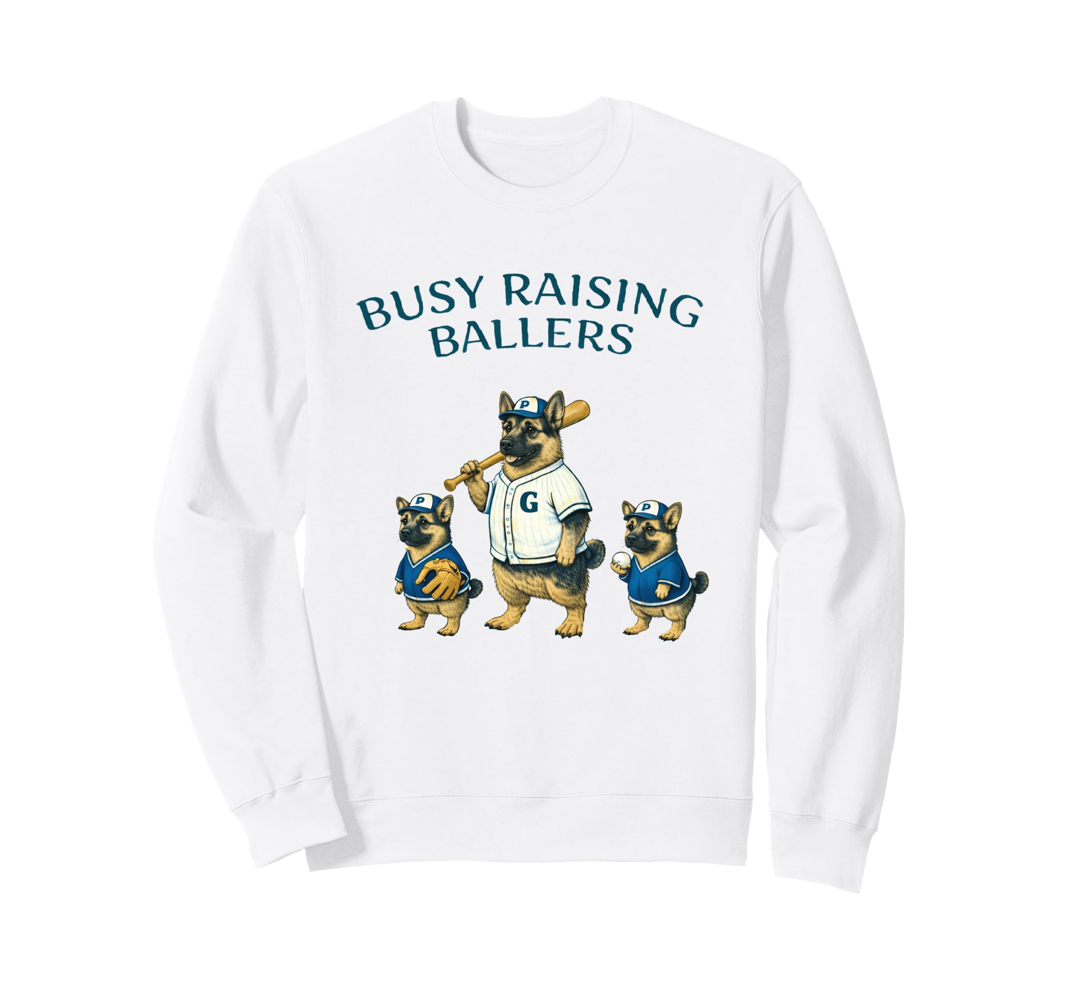 Busy Raising Baller Baseball Sweatshirt - Aesthetic Graphic for Adults - T-Shirt, Sweatshirt, Hoodie