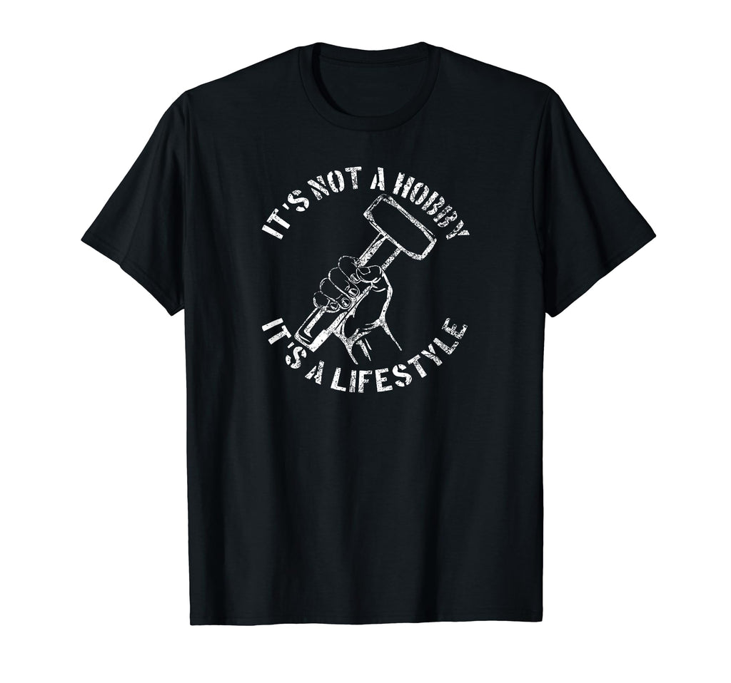 Distressed Blacksmith Hammer Hobby T-Shirt - Casual Everyday Wear Men Women - T-Shirt, Sweatshirt, Hoodie