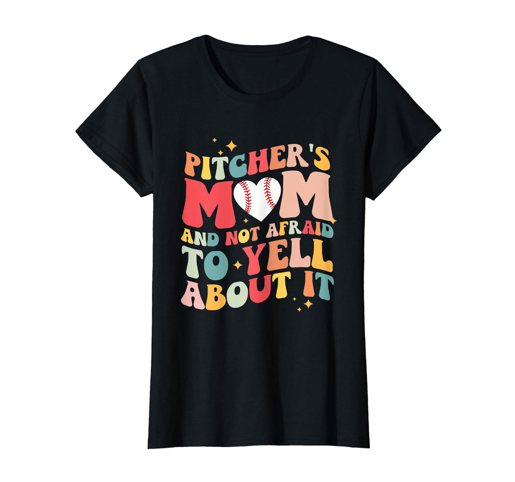 Groovy Baseball Ptchers Mom And Not T-Shirt - Custom Art Print for Adults - T-Shirt, Sweatshirt, Hoodie