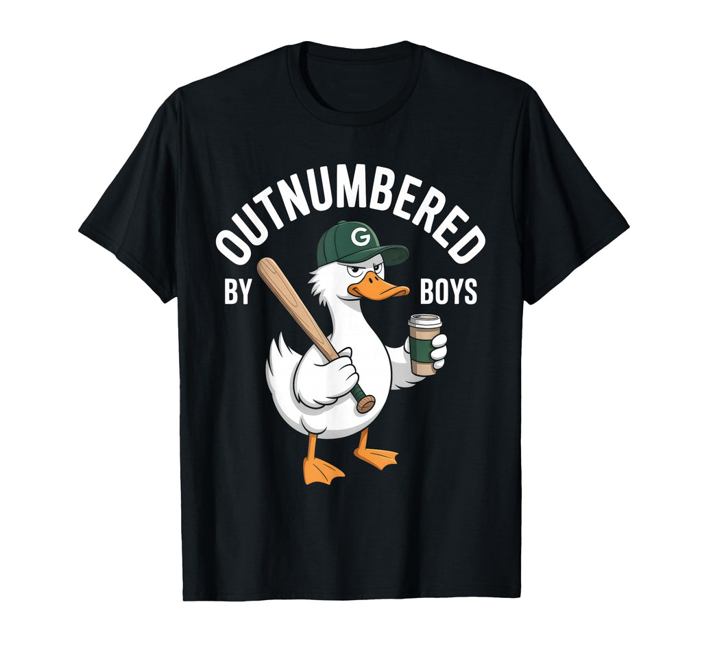 Funny Outnumbered Baseball Mothers T-Shirt - Fun Novelty Design Men Women - T-Shirt, Sweatshirt, Hoodie