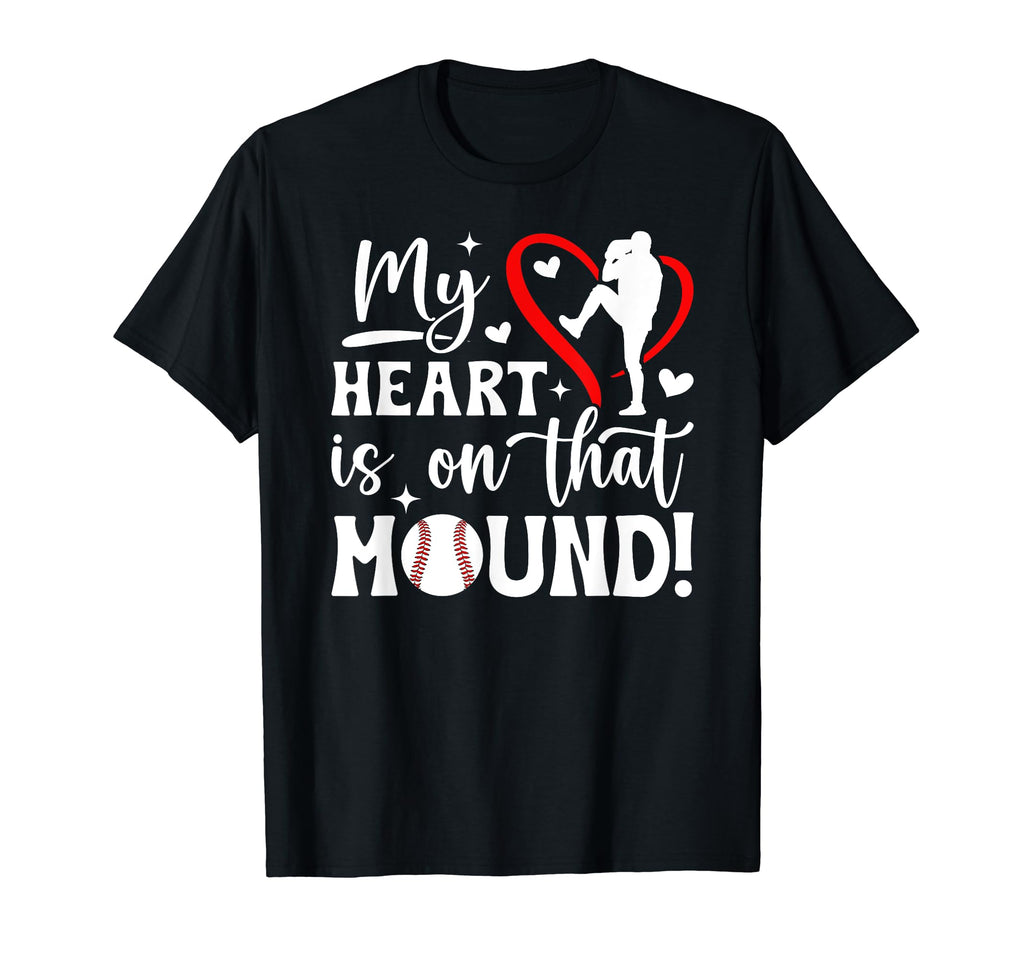 Mound Baseball Pitcher Mom Baseball Pitcher T-Shirt - Graphic Print Unisex - T-Shirt, Sweatshirt, Hoodie
