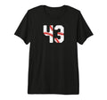 Baseball Player Jersey Number 43 43 Proud T-Shirt - Unique Graphic Unisex - T-Shirt, Sweatshirt, Hoodie