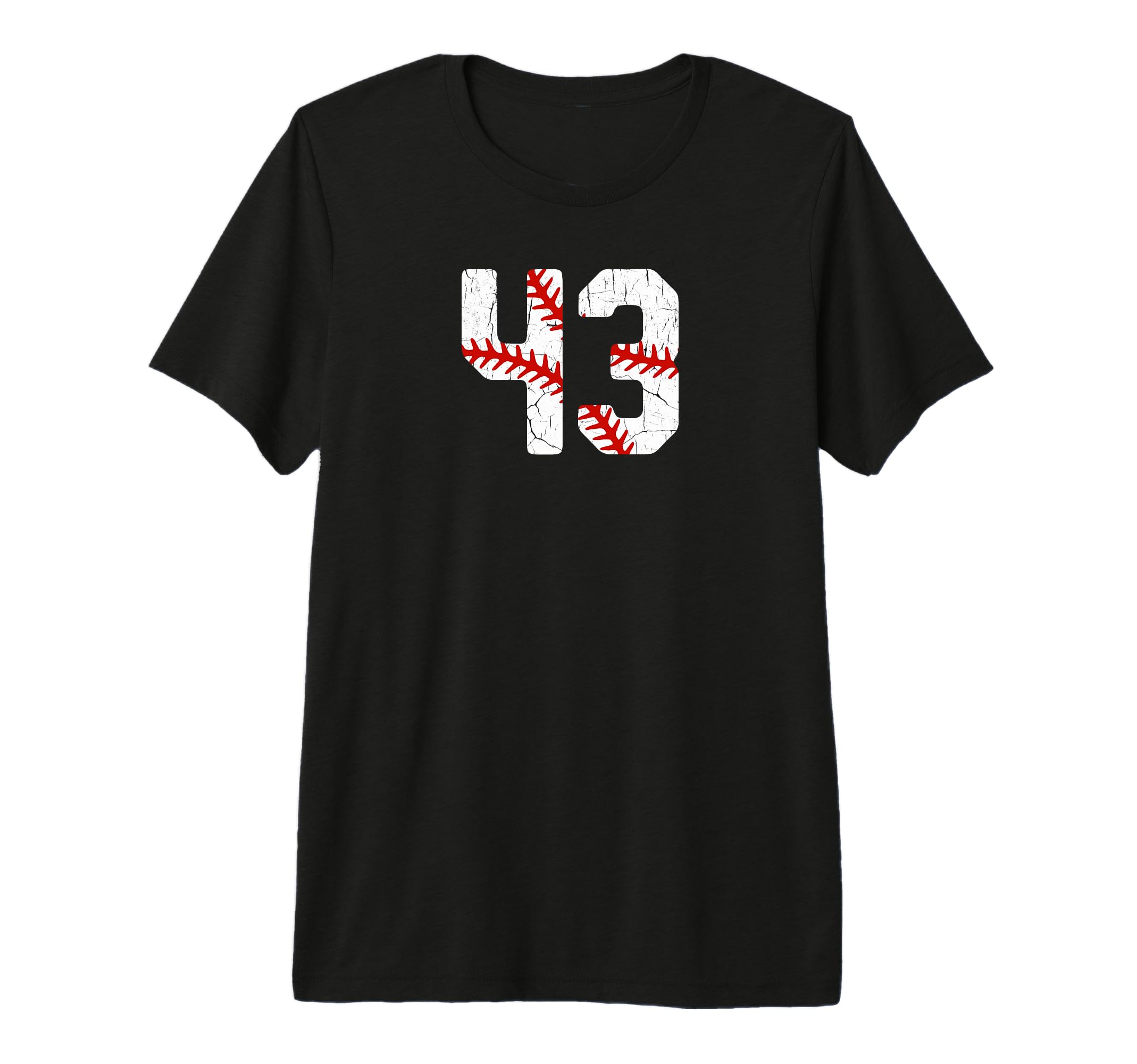 Baseball Player Jersey Number 43 43 Proud T-Shirt - Unique Graphic Unisex - T-Shirt, Sweatshirt, Hoodie