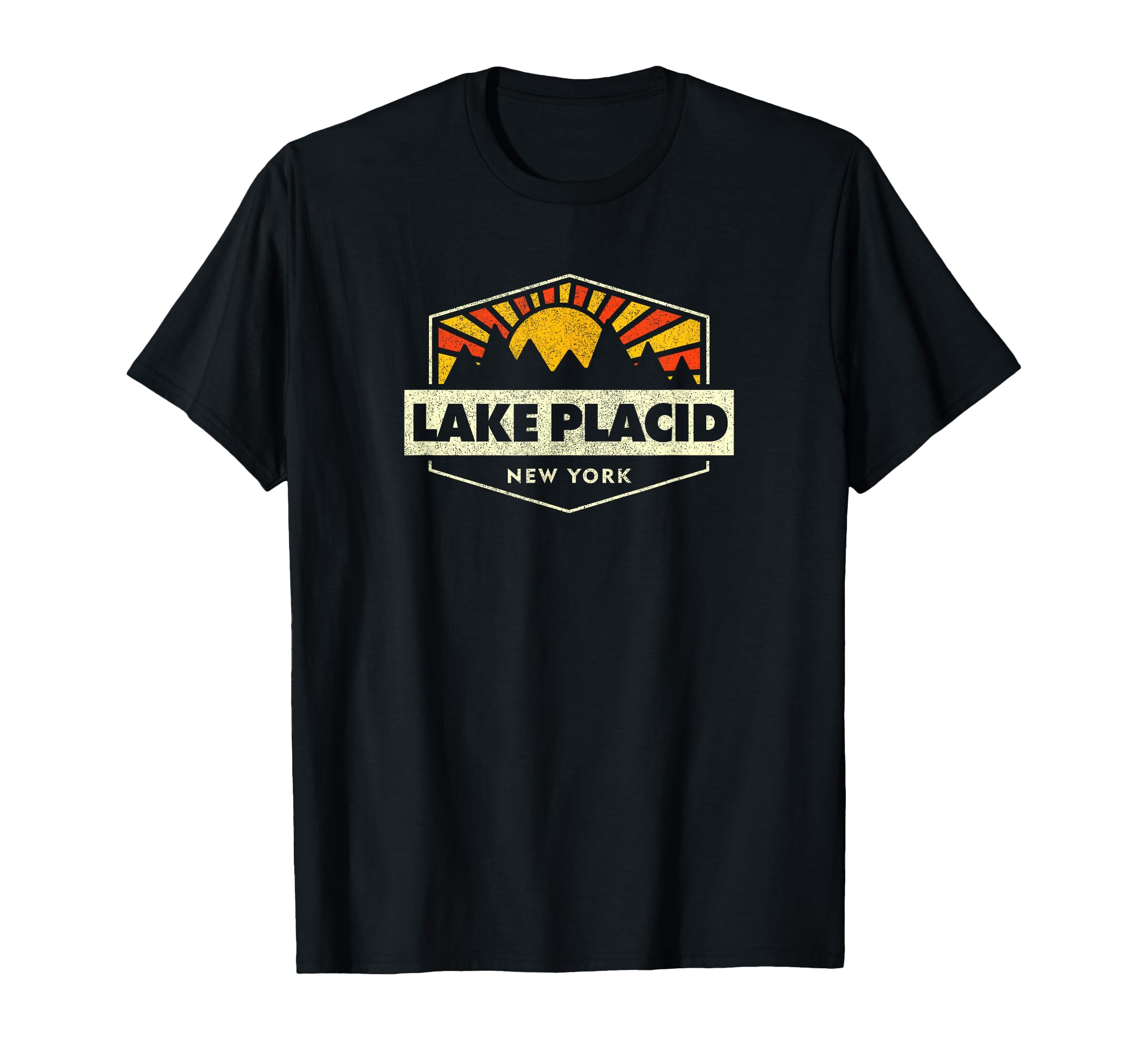 Lake Placid New York Mountain Sunset T-Shirt - Unique Graphic Unisex - T-Shirt, Sweatshirt, Hoodie