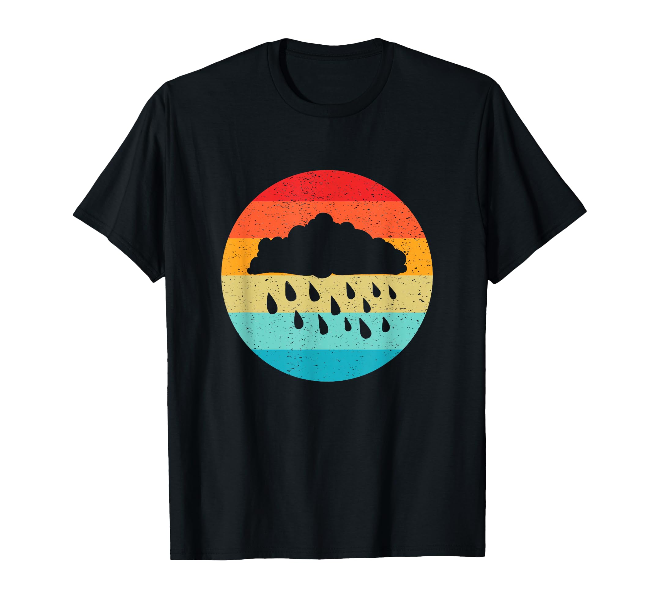 Rain Cloud Silhouette Sunset 80S T-Shirt - Fun Novelty Design Men Women - T-Shirt, Sweatshirt, Hoodie