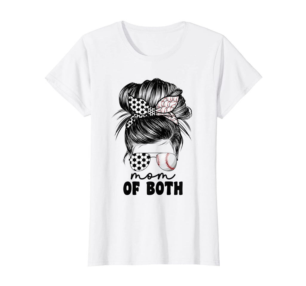 Womens Mom Both Soccer And Baseball T-Shirt - Streetwear Style for Adults - T-Shirt, Sweatshirt, Hoodie