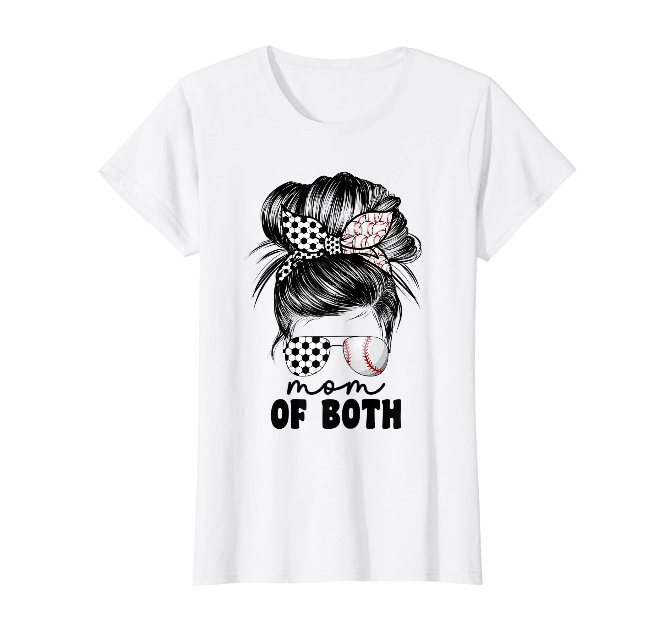 Womens Mom Both Soccer And Baseball T-Shirt - Streetwear Style for Adults - T-Shirt, Sweatshirt, Hoodie