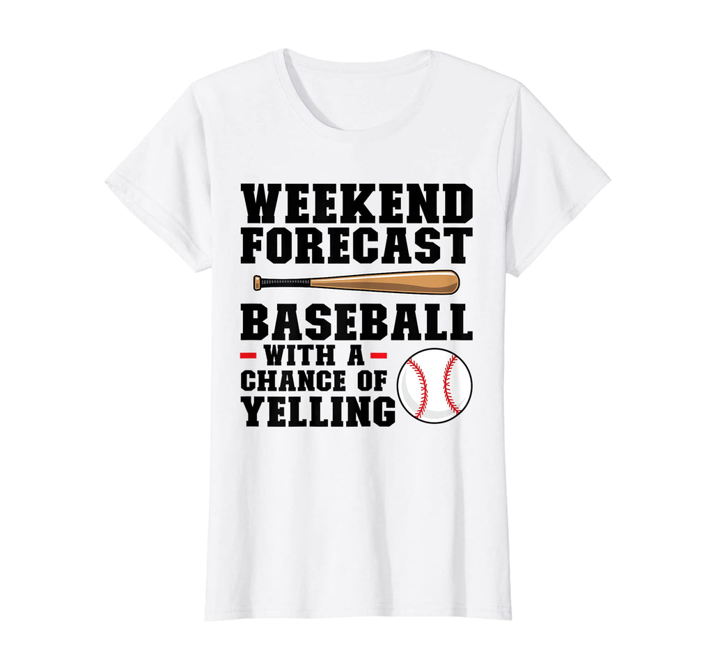 Womens Weekend Forecast Baseball Baseball T-Shirt - Unique Graphic Unisex - T-Shirt, Sweatshirt, Hoodie