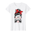 Baseball Mama Messy Bun Game Field T-Shirt - Streetwear Style Men Women - T-Shirt, Sweatshirt, Hoodie