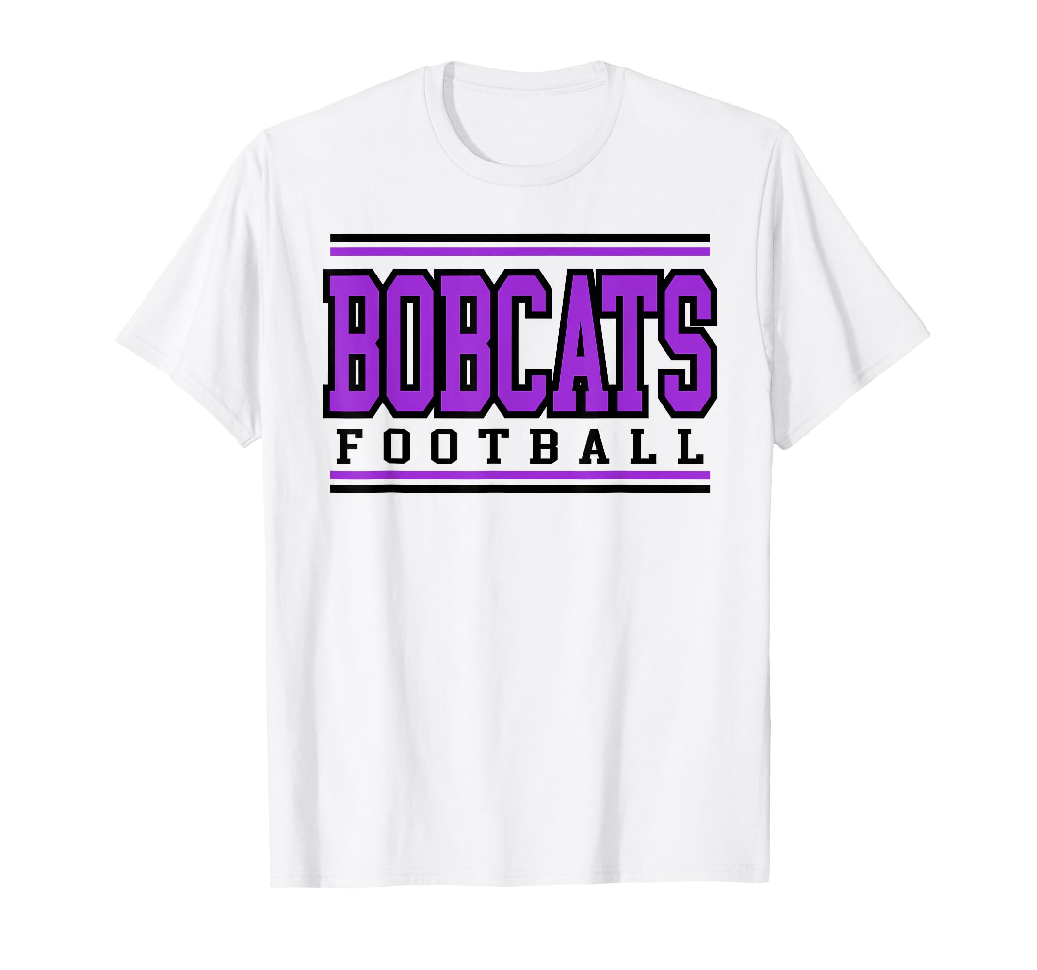 Bobcat Football Stripes Game Day Mom T-Shirt - Aesthetic Graphic Men Women - T-Shirt, Sweatshirt, Hoodie