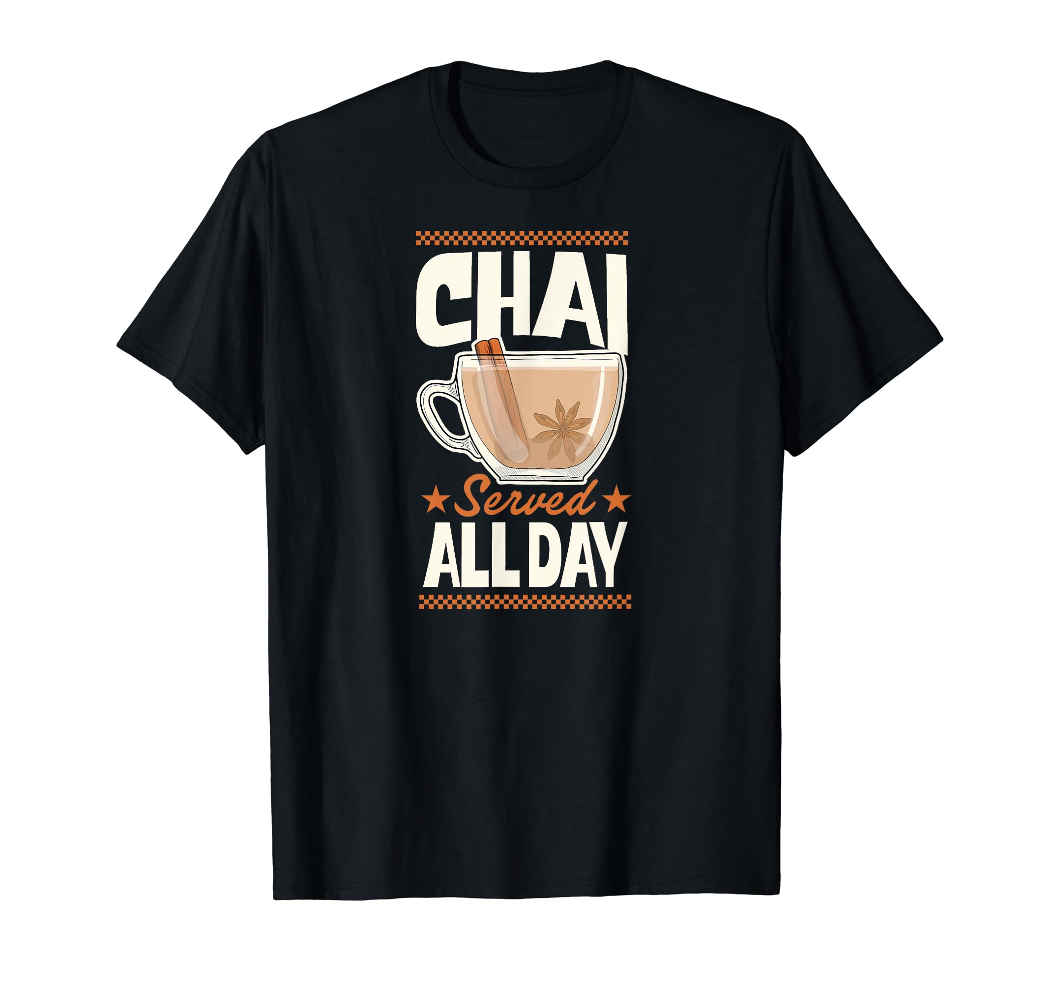 Chai Served All Day Diner Restaurant T-Shirt - Minimalist Print for Adults - T-Shirt, Sweatshirt, Hoodie