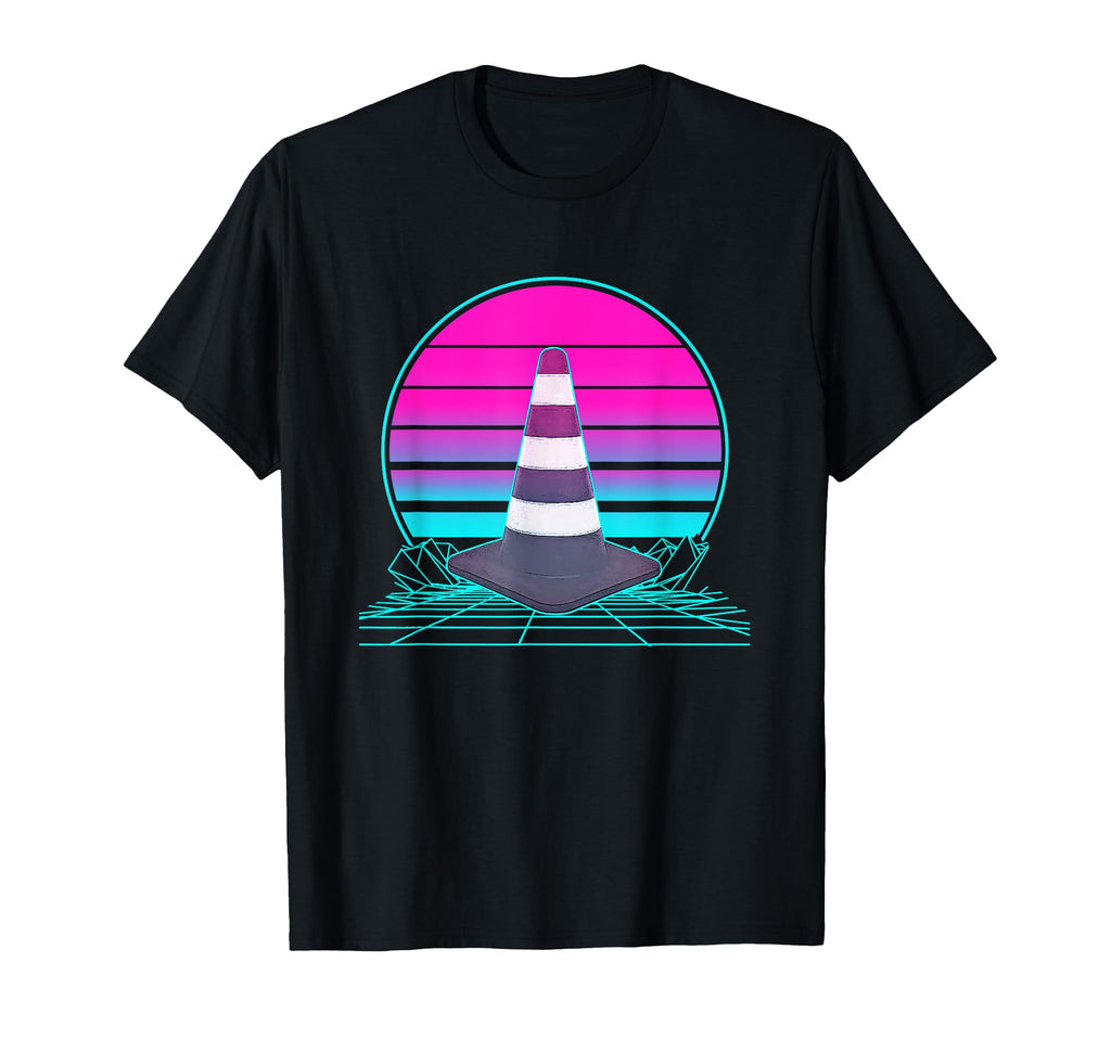 Sunset Traffic Cone T-Shirt - Graphic Print for Adults - T-Shirt, Sweatshirt, Hoodie