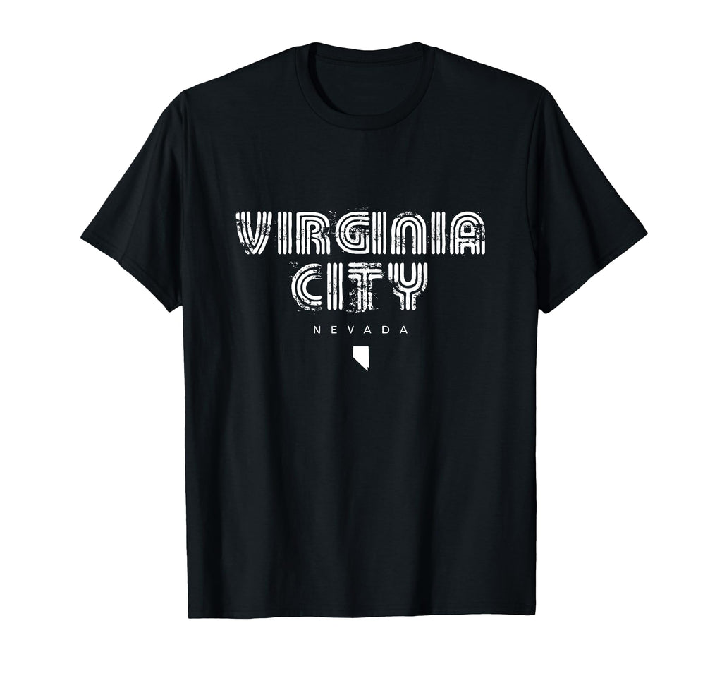 Virginia City Nevada Nv 70S 80S Type T-Shirt - Unique Graphic for Adults - T-Shirt, Sweatshirt, Hoodie