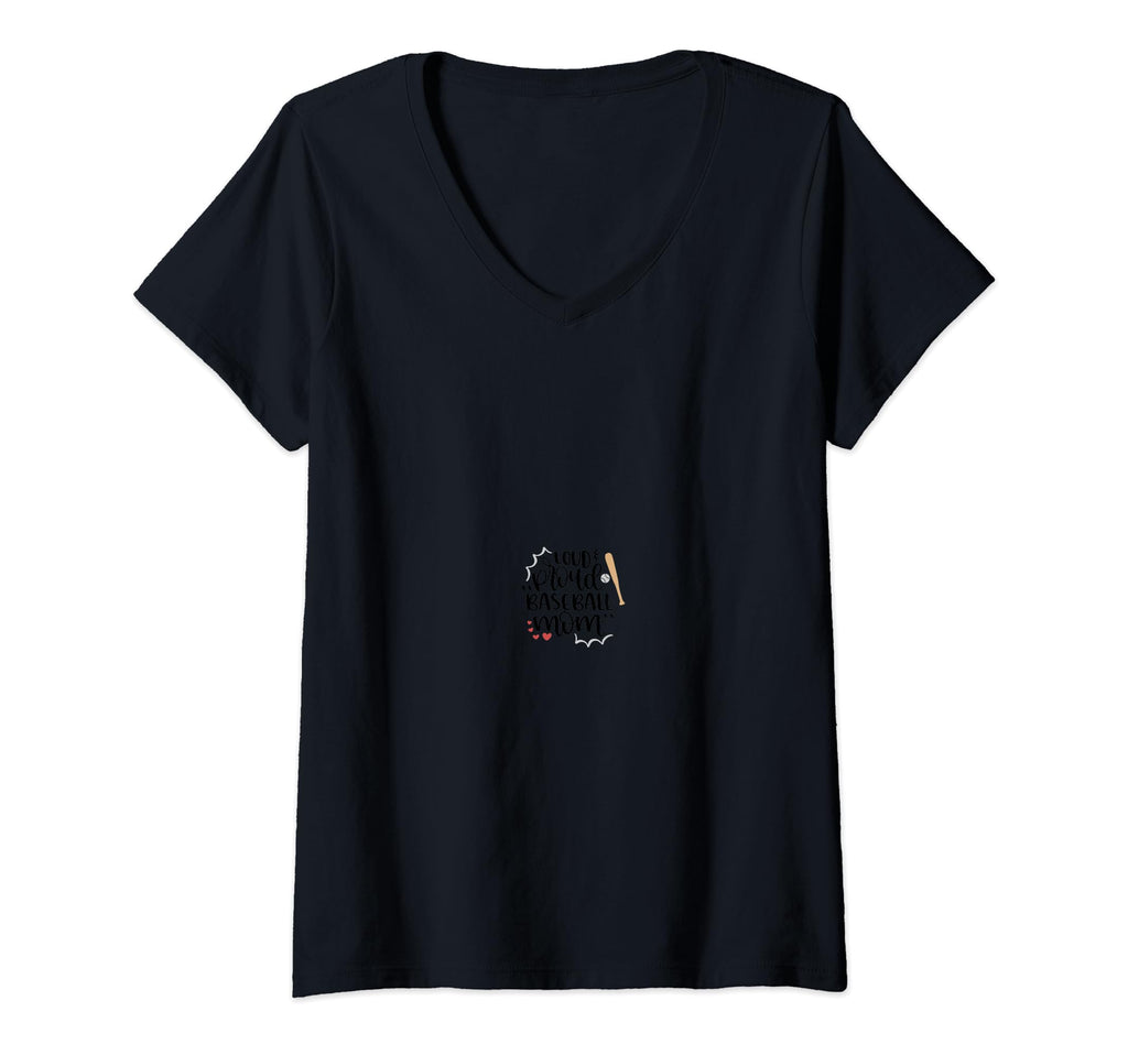 Loud Proud Baseball Mom Mother Gift Hoodie - Fun Novelty Design for Adults - T-Shirt, Sweatshirt, Hoodie