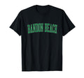 Bandon Beach Distressed Green Varsity T-Shirt - Custom Art Print Men Women - T-Shirt, Sweatshirt, Hoodie