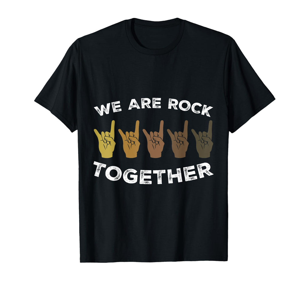 We Rock Together Rock Hand Sign Music T-Shirt - Unique Graphic for Adults - T-Shirt, Sweatshirt, Hoodie