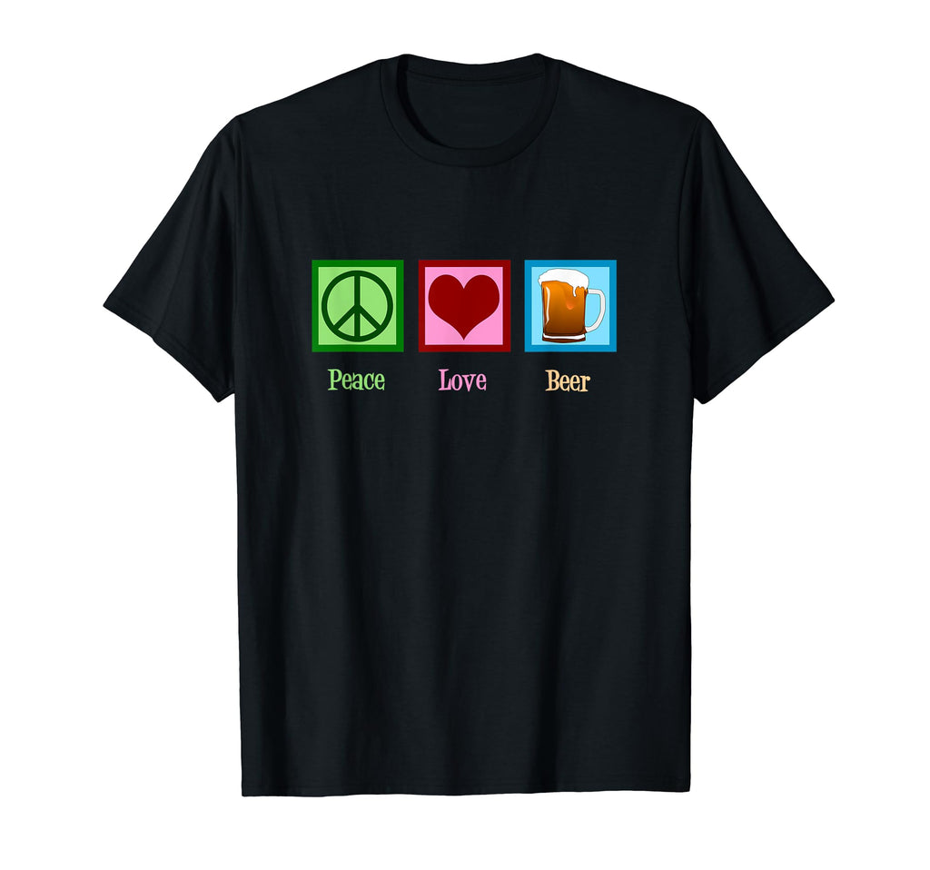Peace Love Beer Bartender T-Shirt - Custom Art Print Men Women - T-Shirt, Sweatshirt, Hoodie