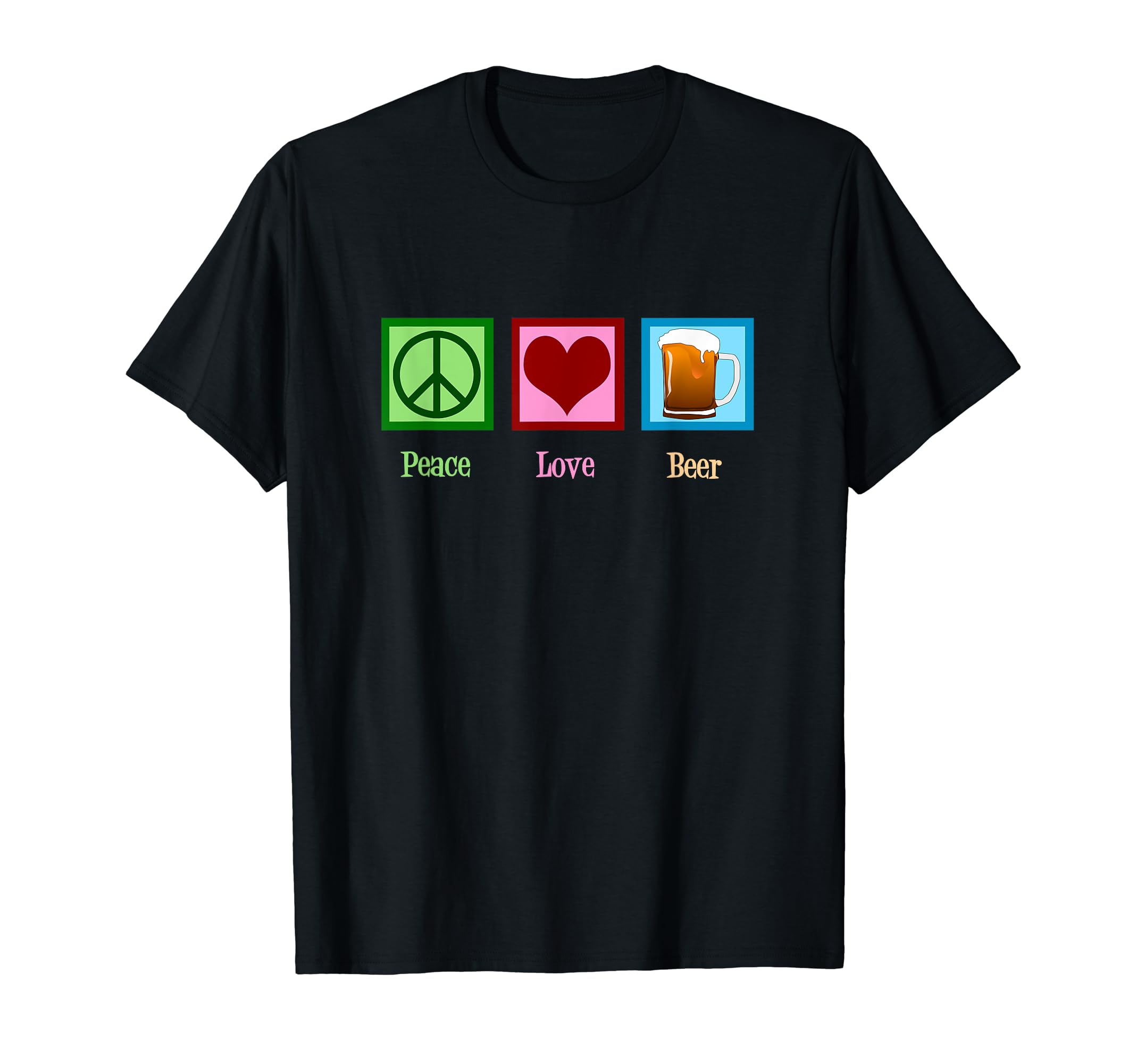Peace Love Beer Bartender T-Shirt - Custom Art Print Men Women - T-Shirt, Sweatshirt, Hoodie
