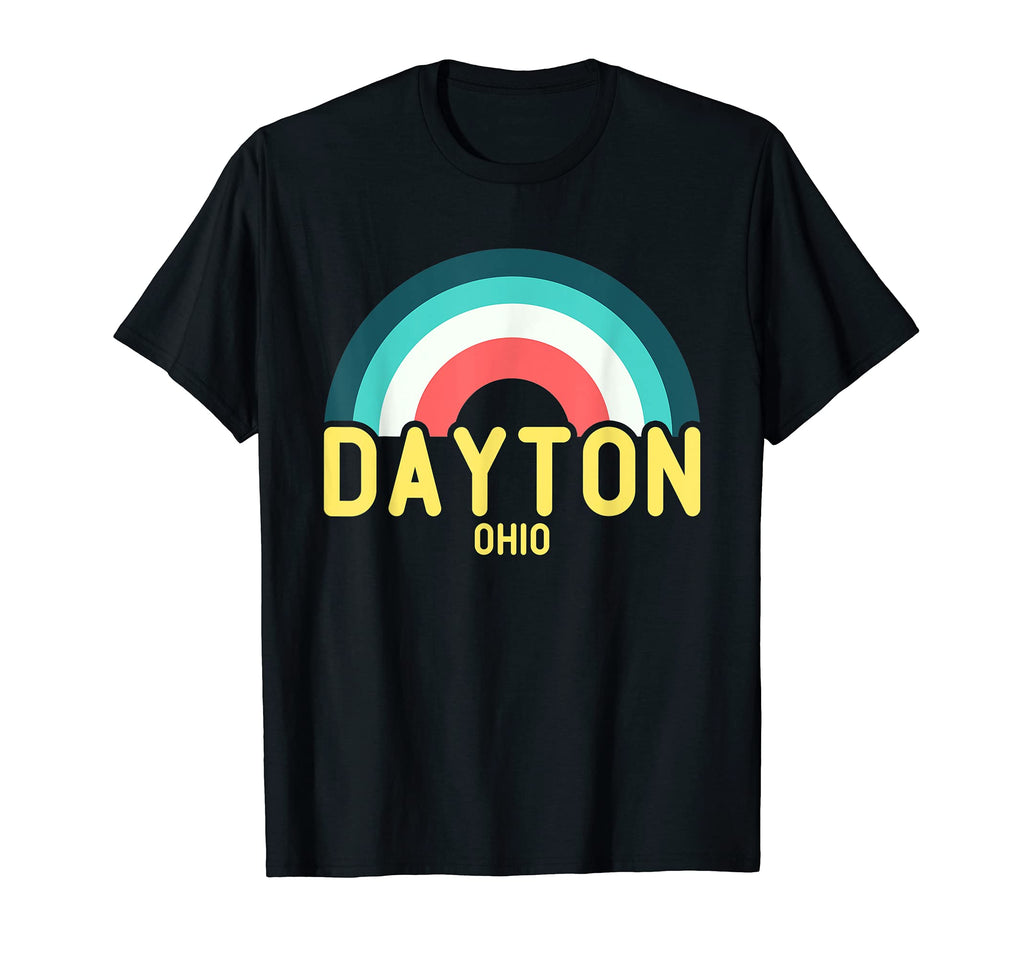 Dayton Ohio Rainbow T-Shirt - Minimalist Print for Adults - T-Shirt, Sweatshirt, Hoodie
