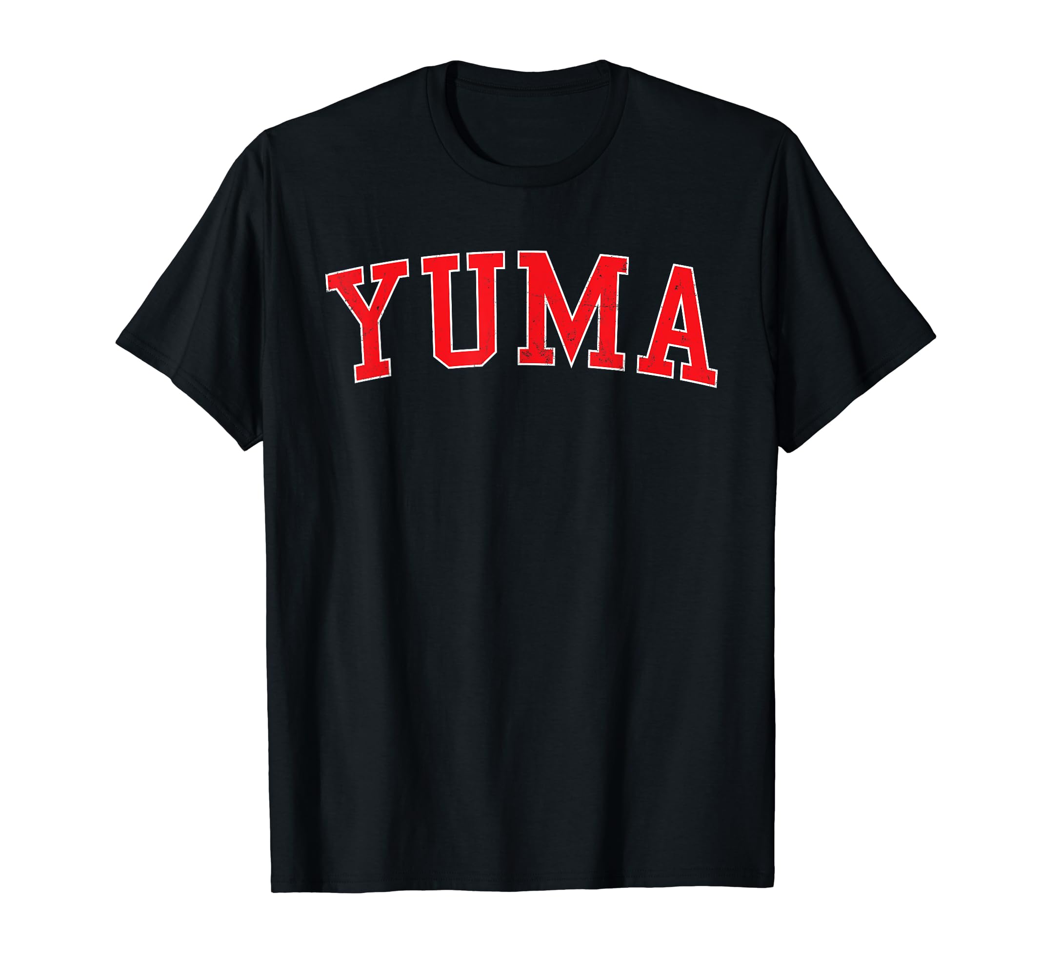 Yuma Az Varsity Red Text T-Shirt - Custom Art Print Unisex - T-Shirt, Sweatshirt, Hoodie