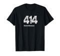 414 Made Milwaukee Distressed T-Shirt - Unique Graphic for Adults - T-Shirt, Sweatshirt, Hoodie