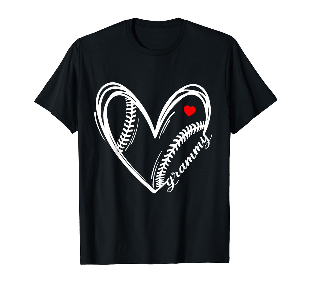 Proud Baseball Heart Grammy Grandma T-Shirt - Unique Graphic Men Women - T-Shirt, Sweatshirt, Hoodie