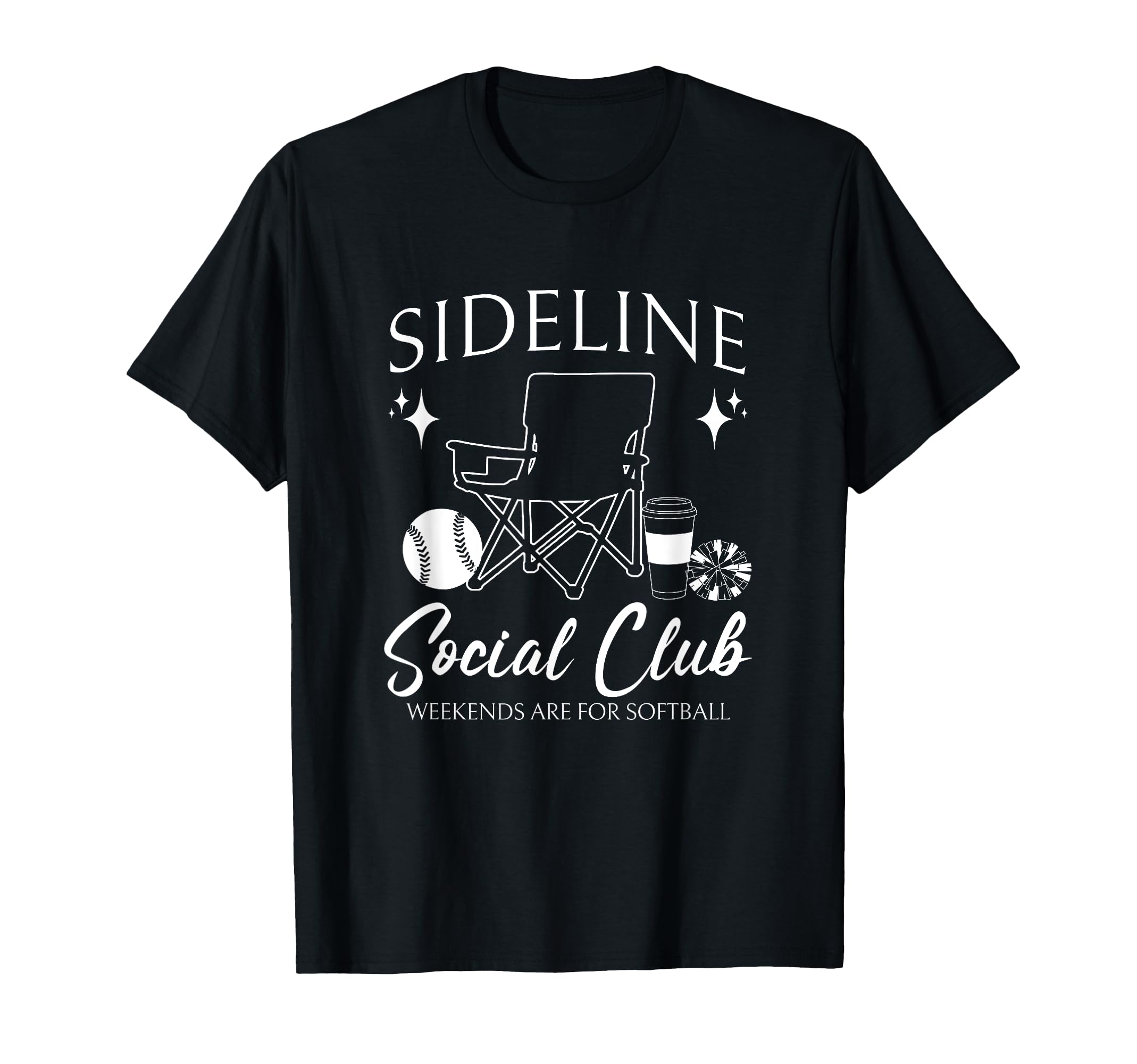 Sideline Social Club Softball Mom Game T-Shirt - Graphic Print Men Women - T-Shirt, Sweatshirt, Hoodie
