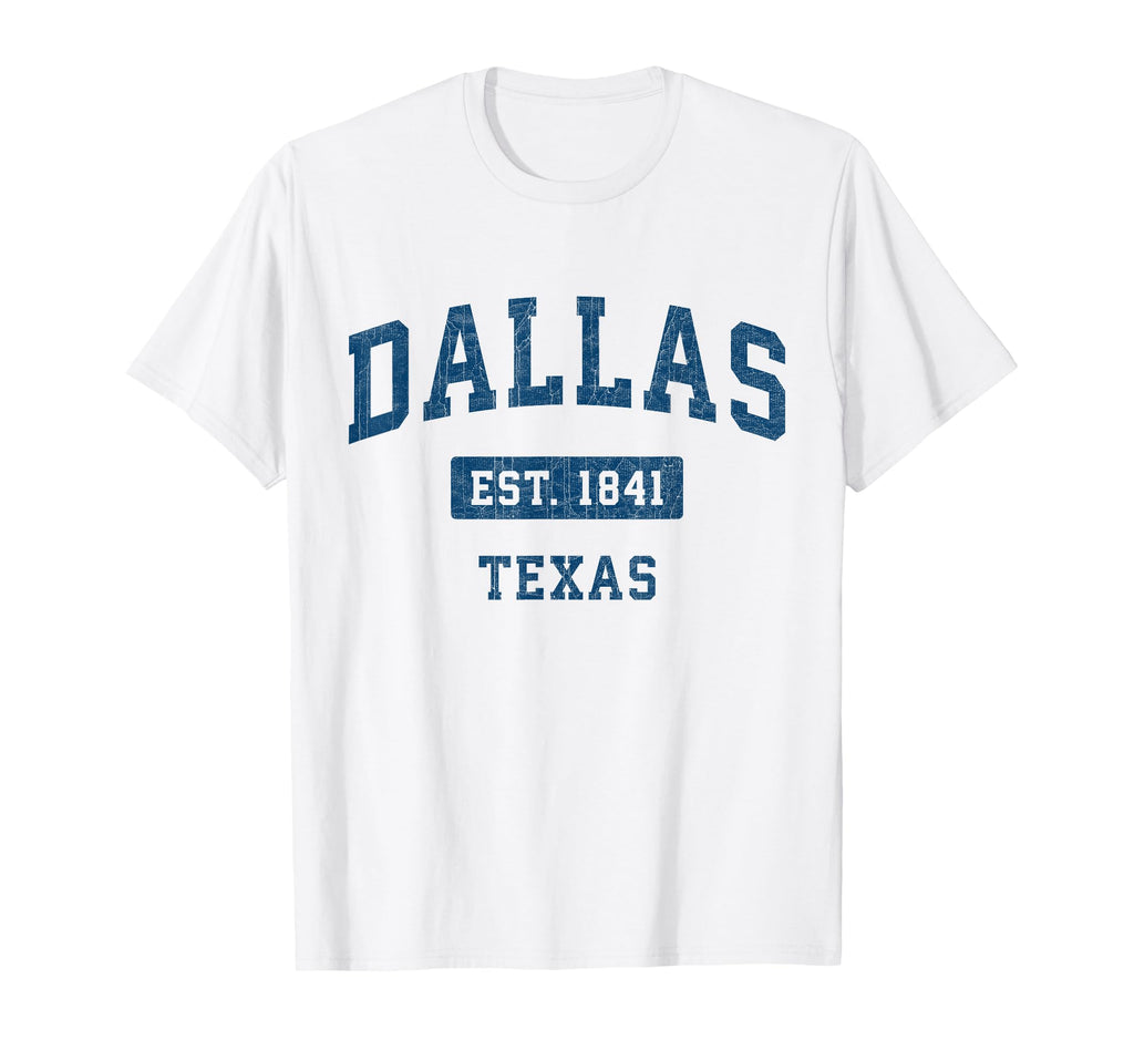 Dallas Texas Tx Athletic Navy T-Shirt - Aesthetic Graphic for Adults - T-Shirt, Sweatshirt, Hoodie